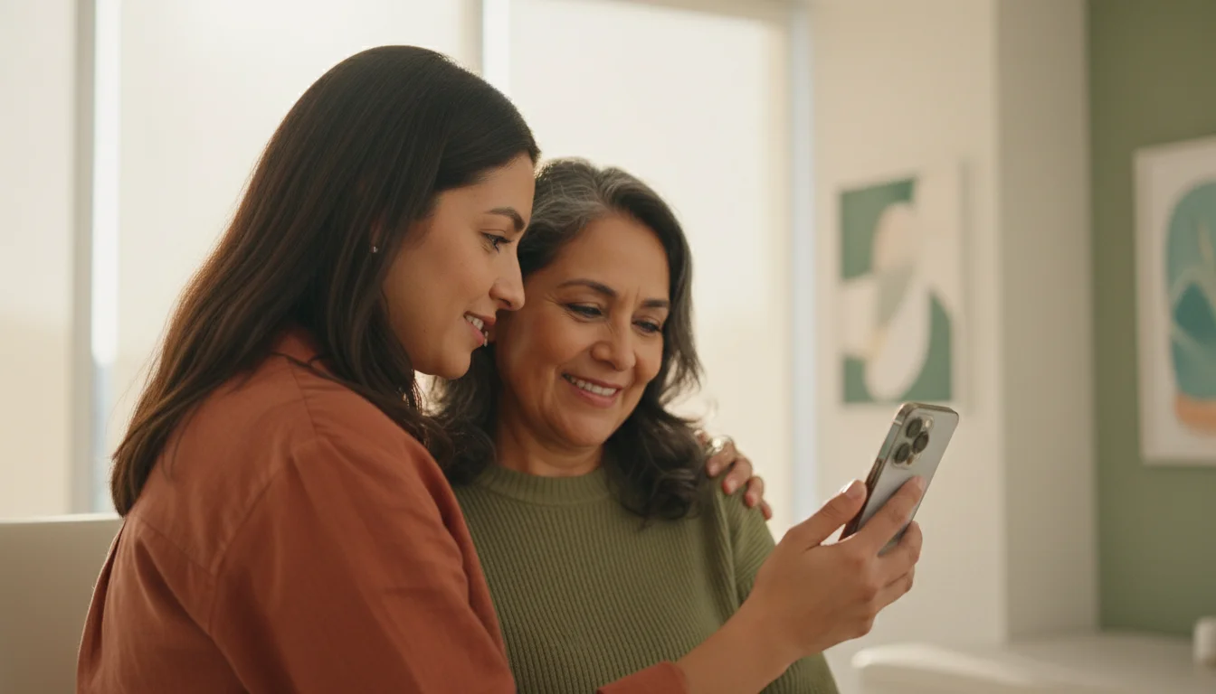 Acompañamiento en salud - madre e hija usando Vitalcita